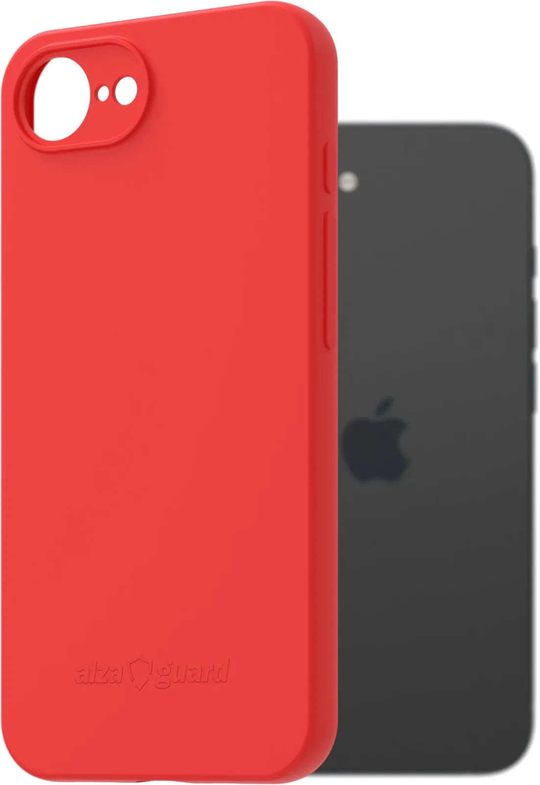 AlzaGuard Matte TPU Case iPhone 16e piros tok