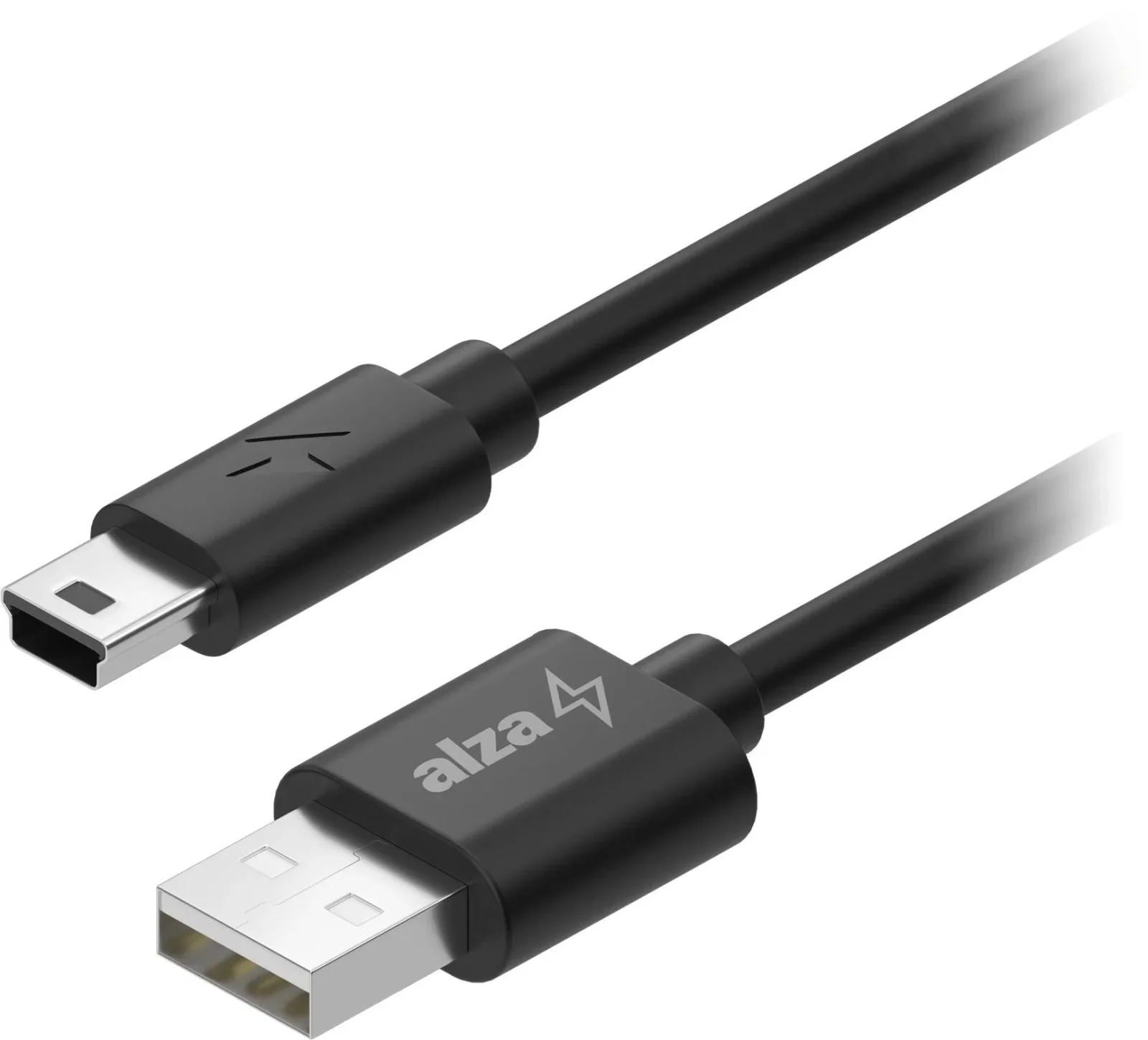 AlzaPower Core USB-A (M) to MiniUSB 1 m - fekete