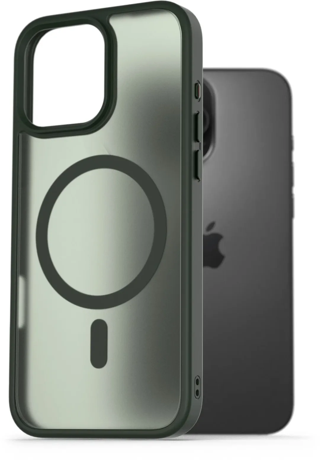 AlzaGuard Matte Case Compatible with Magsafe iPhone 16 Pro Max sötétzöld tok