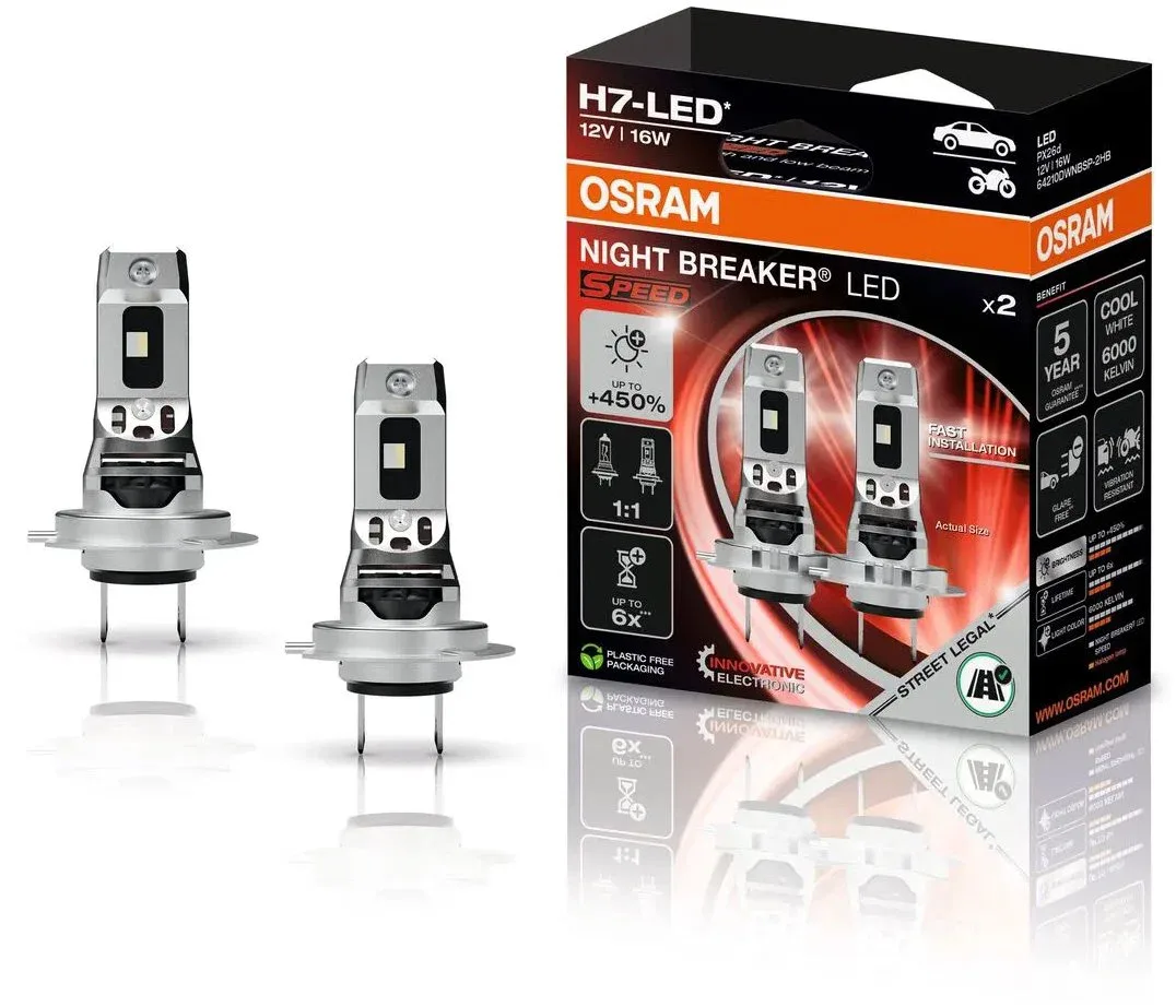 Osram Night Breaker LED Speed H7 +450%, Design 1:1, 2 db