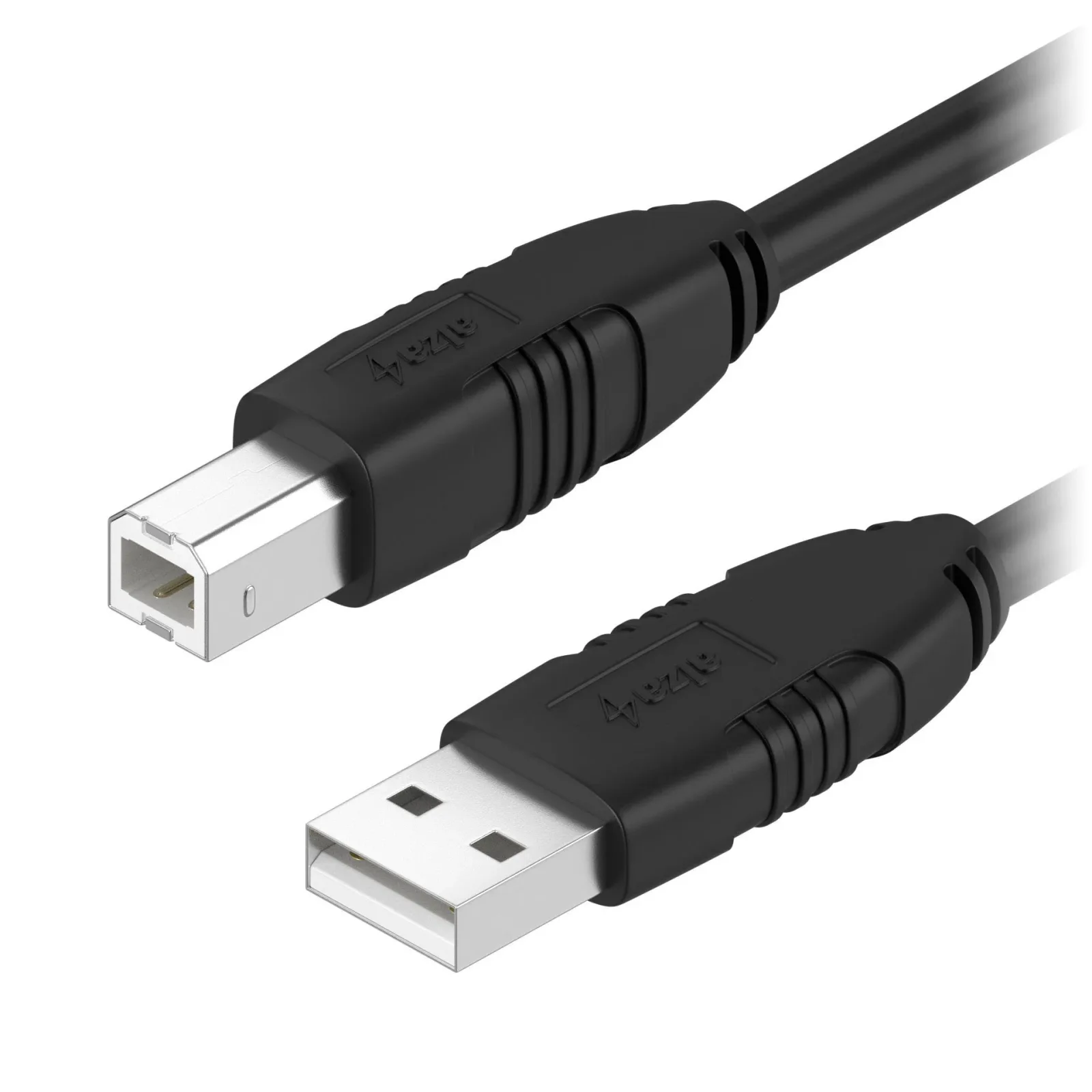 AlzaPower LinkCore USB-A to USB-B 3m, fekete