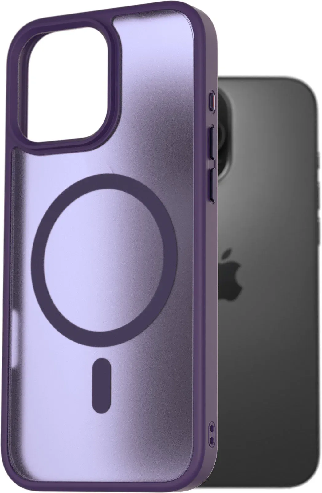 AlzaGuard Matte Case Compatible with Magsafe iPhone 16 Pro Max sötétlila tok