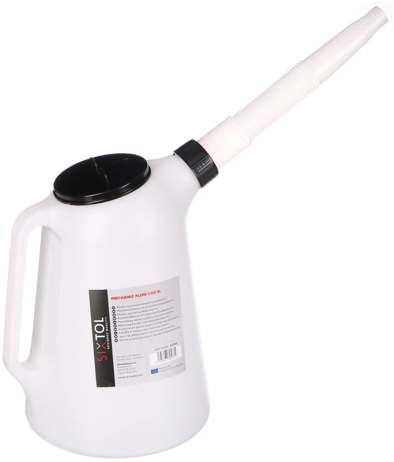 SIXTOL MECHANIC FLUID CAN, műanyag, 5 l, kanna üzemi folyadékokhoz