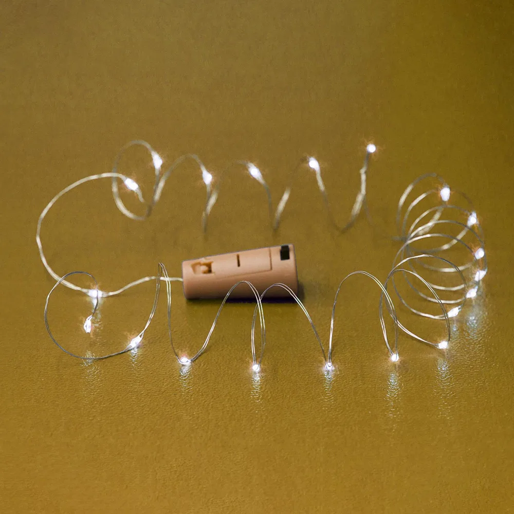 HOME MLD 20/WW Micro LED-es elemes füzér, dugó alakú elemtartóval, melegfehér