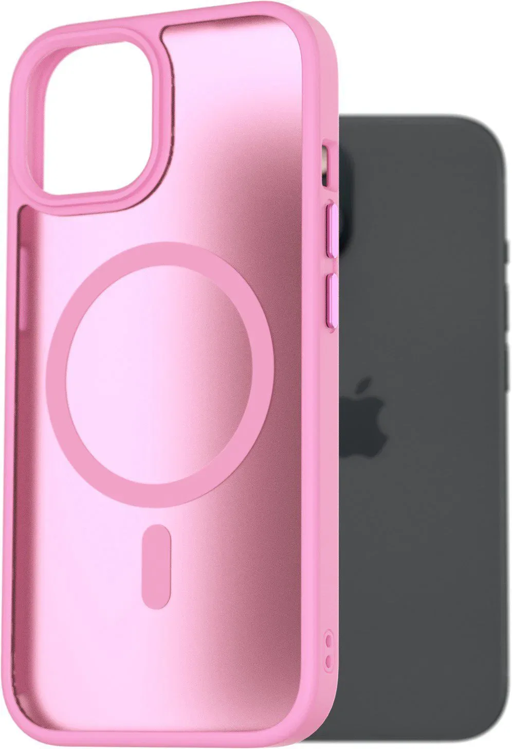 AlzaGuard Matte Case Compatible with Magsafe iPhone 15 levendula-rózsaszín tok