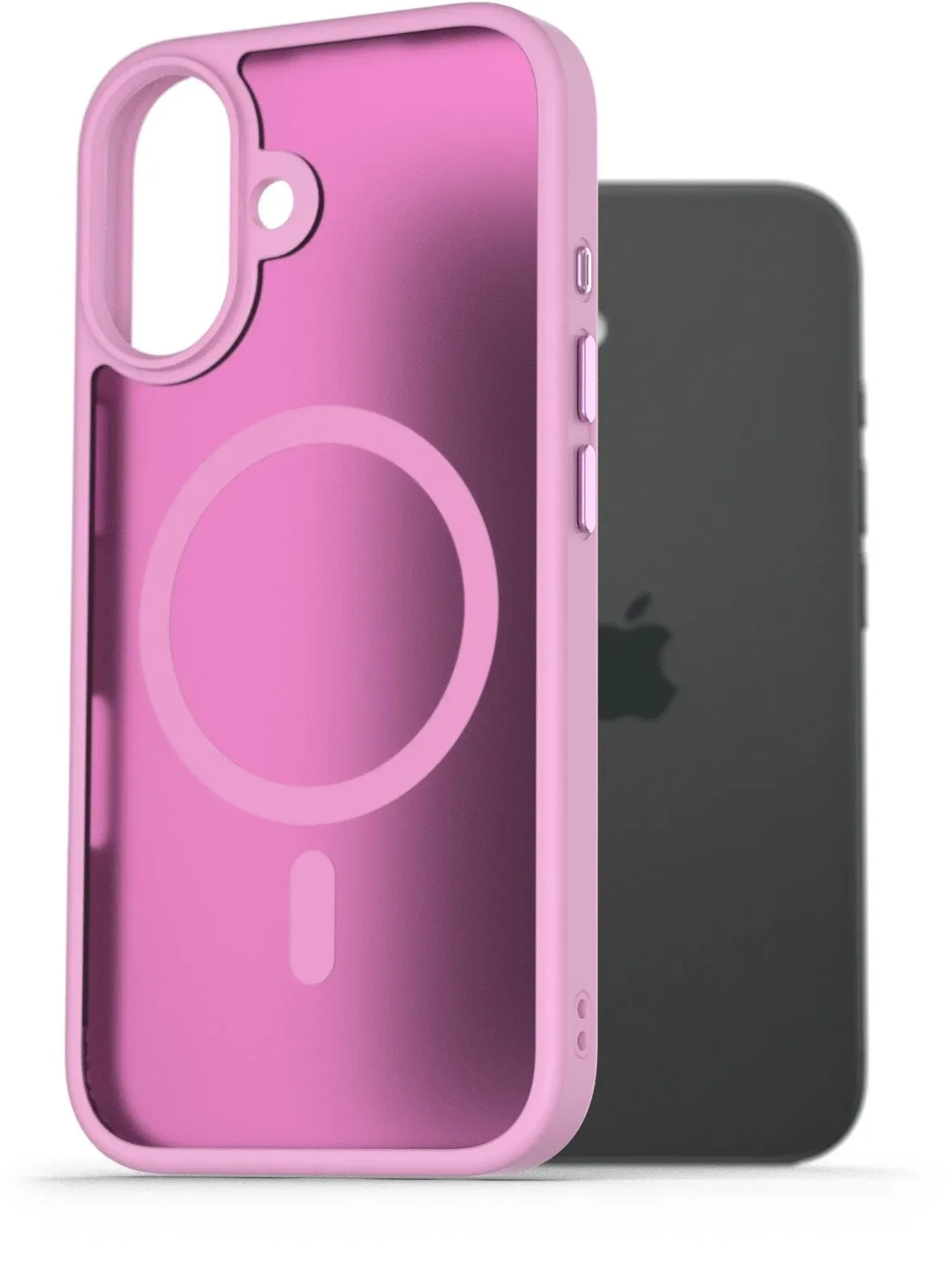 AlzaGuard Matte Case Compatible with Magsafe iPhone 16 Plus rózsaszín tok