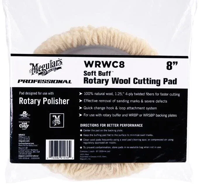 Meguiar's Soft Buff Rotary Wool Pad 8"/200 mm - gyapjú korong