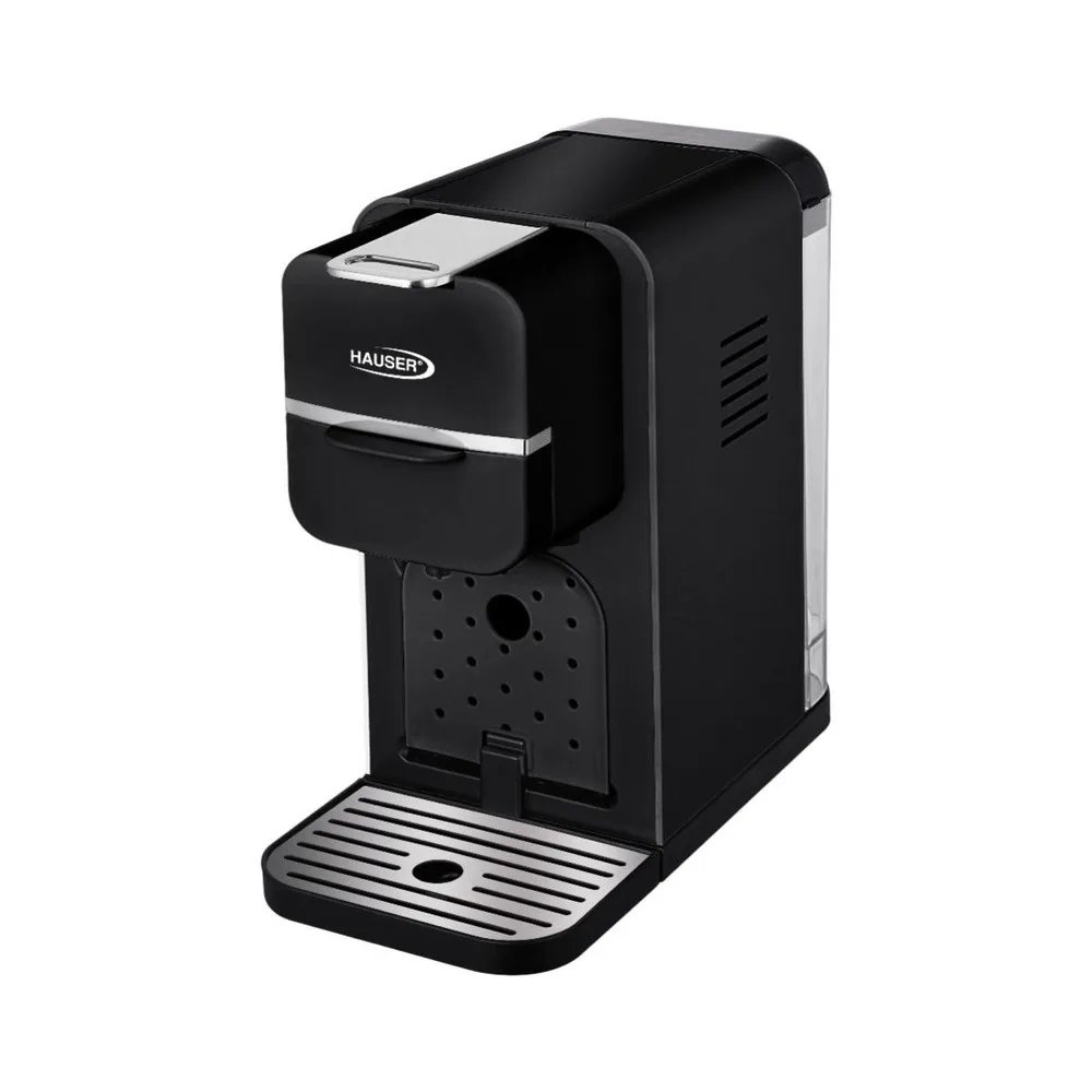 HAUSER CE-940B multifunkciós kávéfőző, Nespresso és Dolce Gusto kompatibilis, 1350 W, max. 20 bar nyomás, 0,9 Literes víztartály, fekete