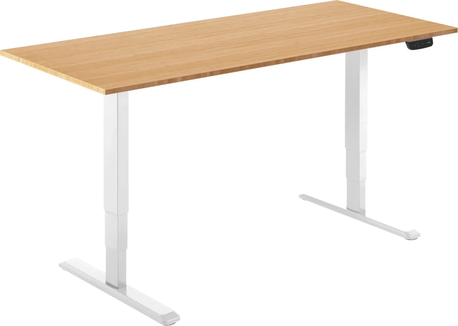 AlzaErgo Table ET1 NewGen fehér + TTE-01 140x80cm bambusz asztallap