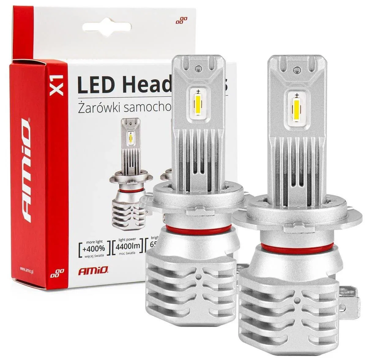 AMIO LED H7 40W - fehér (foglalat PX26d), 2 darabos készlet