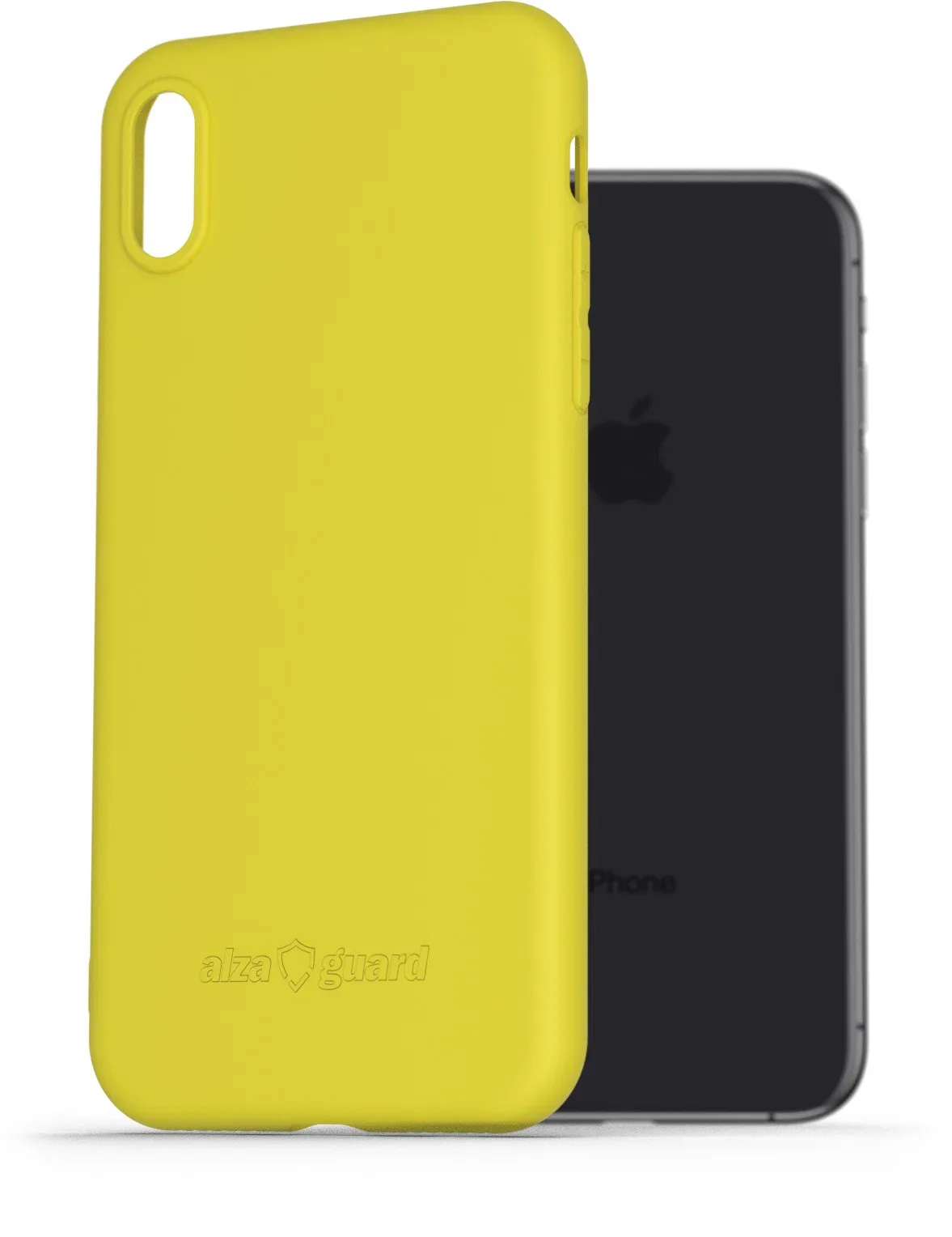AlzaGuard Matte iPhone X/XS sárga TPU tok