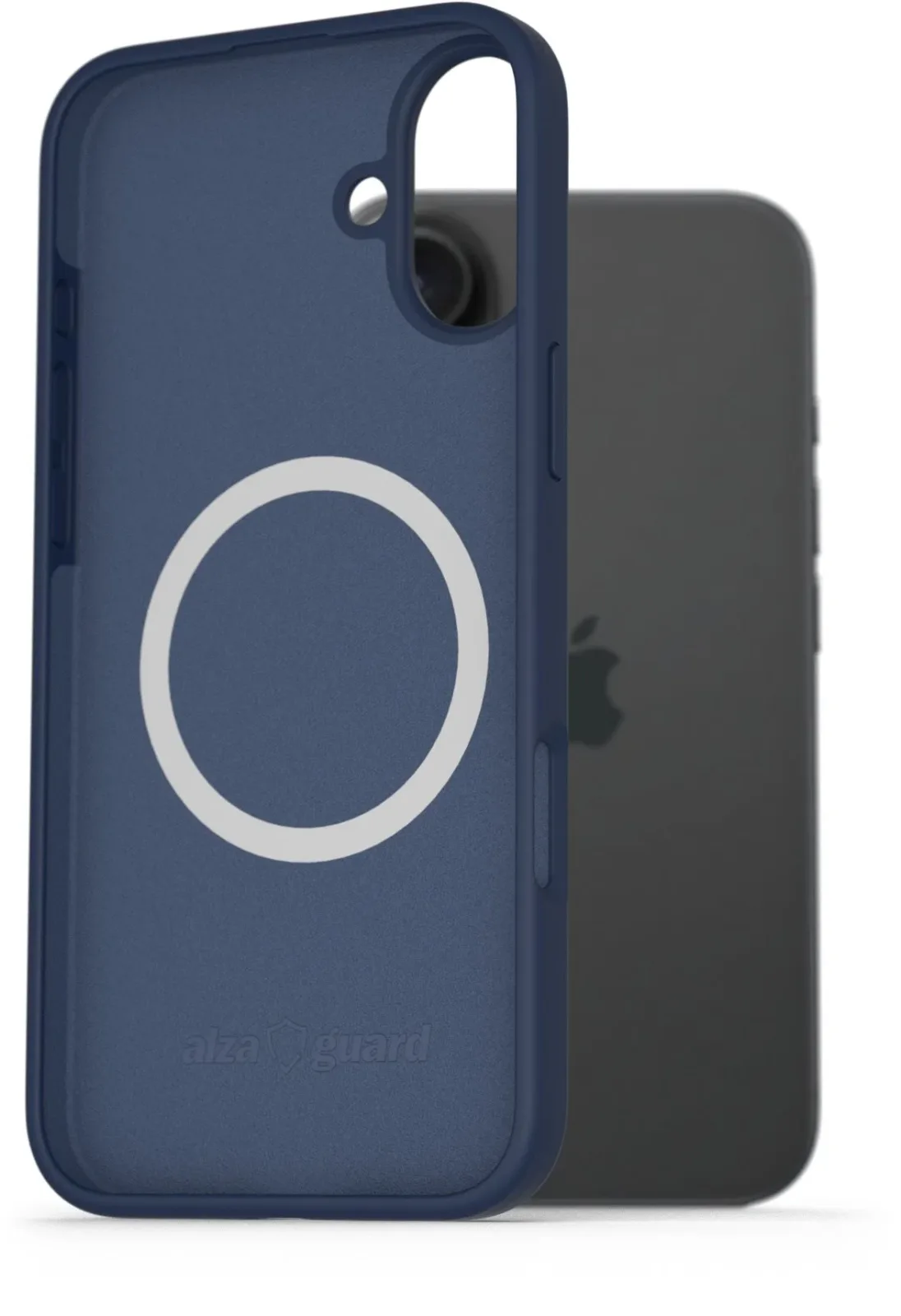 AlzaGuard iPhone 16 Plus Silicone Case Compatible with Magsafe kék tok