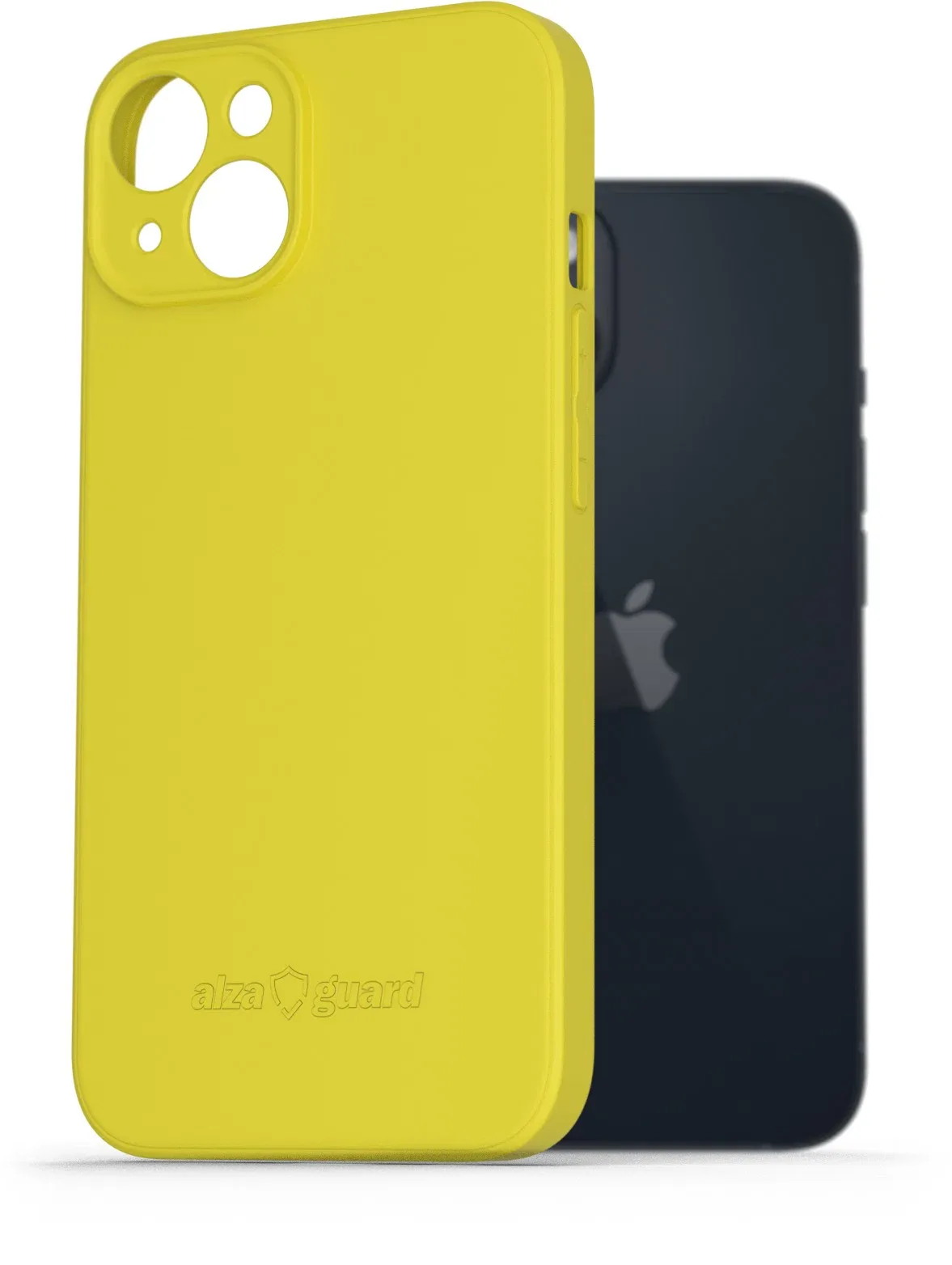 AlzaGuard Matte iPhone 14 sárga TPU tok