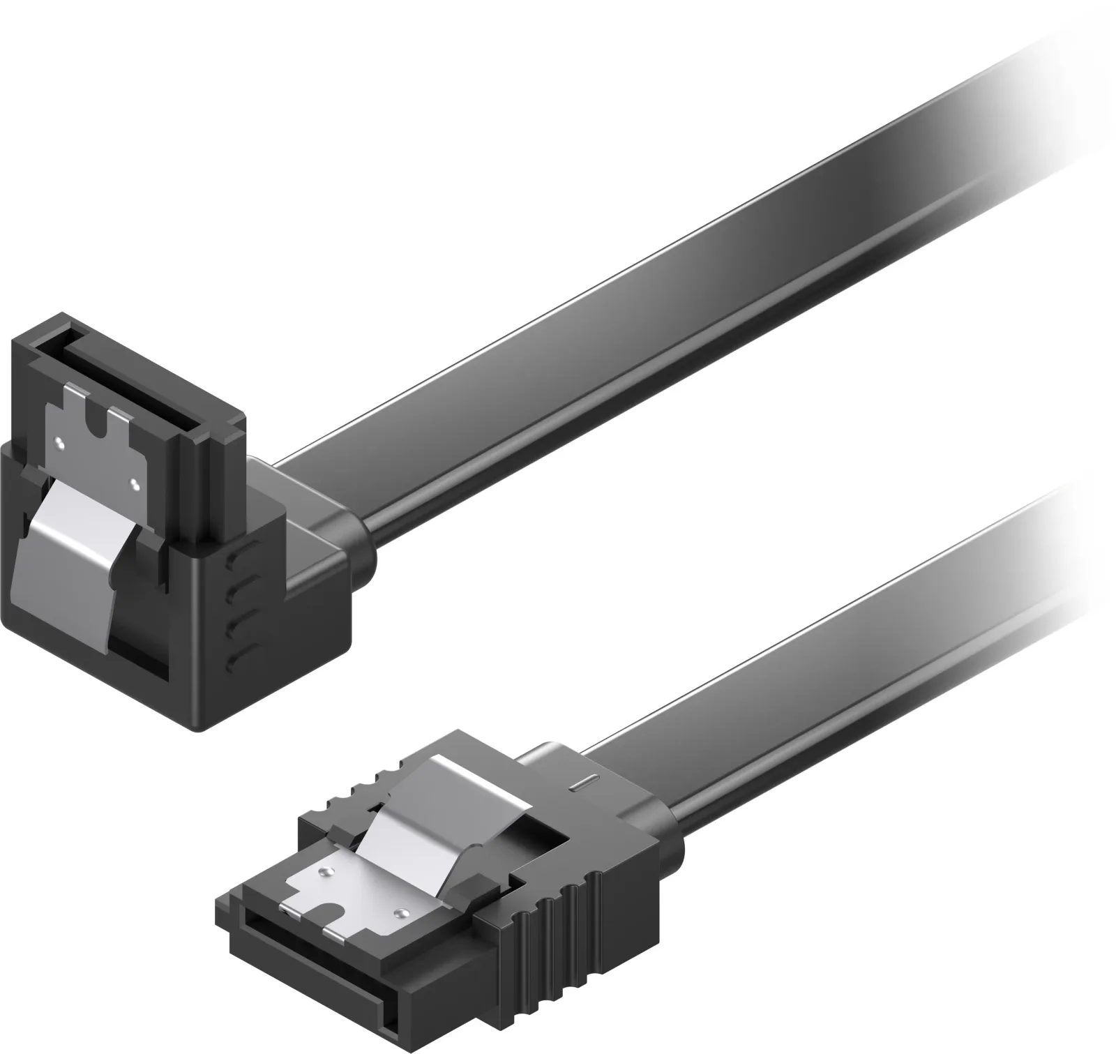 AlzaPower SATA 3.0 6 Gbps 90° 0.5 m fekete