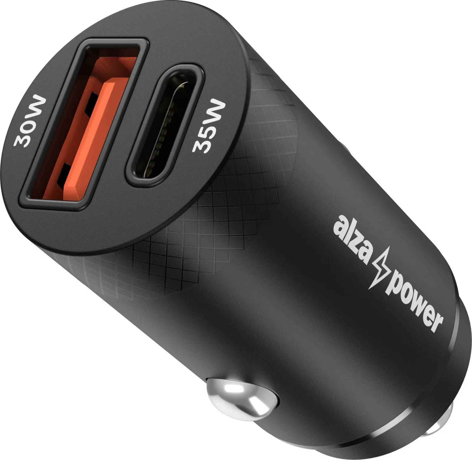 AlzaPower Car Charger M220 USB-A + USB-C Power Delivery 35W - fekete