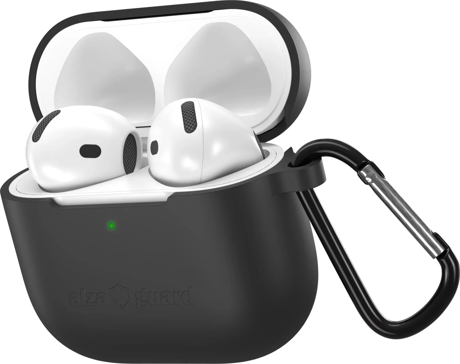 AlzaGuard Skinny Silicone Case Airpods 4 fekete tok
