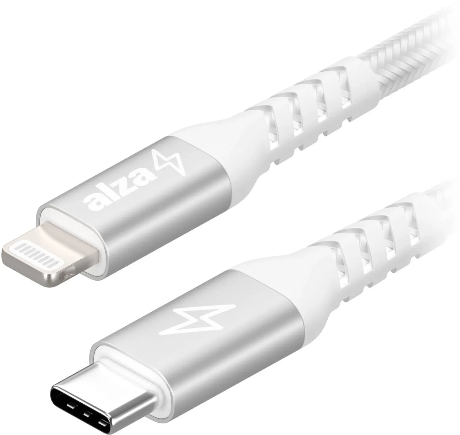 AlzaPower AluCore USB-C to Lightning MFi 0,5m, ezüst