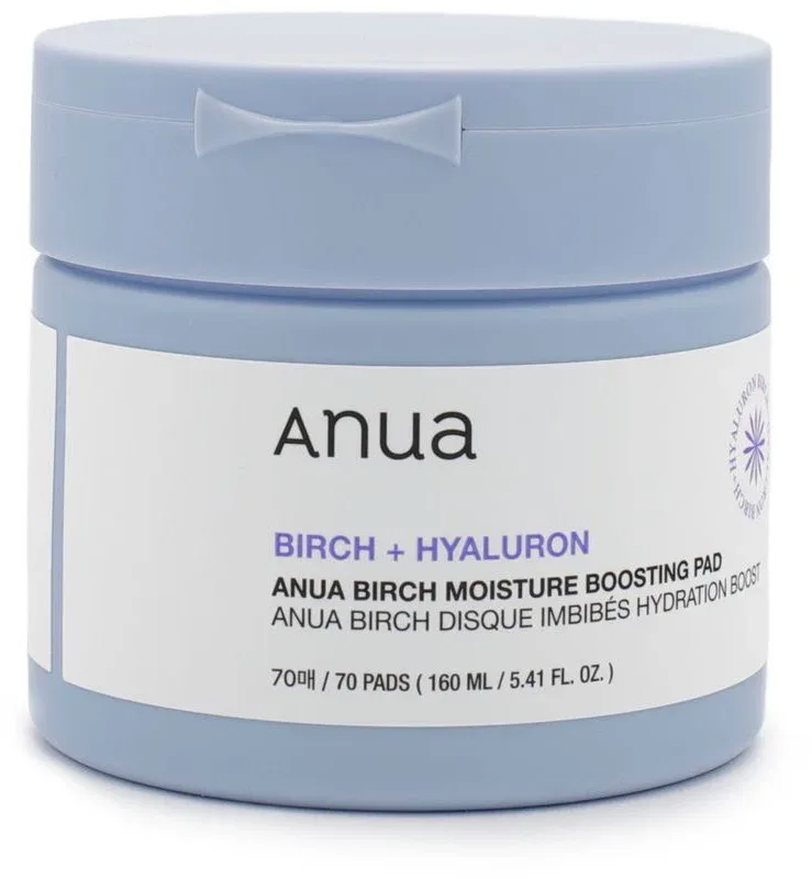 ANUA Birch Moisture Boosting Pad Nyírfanedves hidratáló párna, 70 db / 160 ml