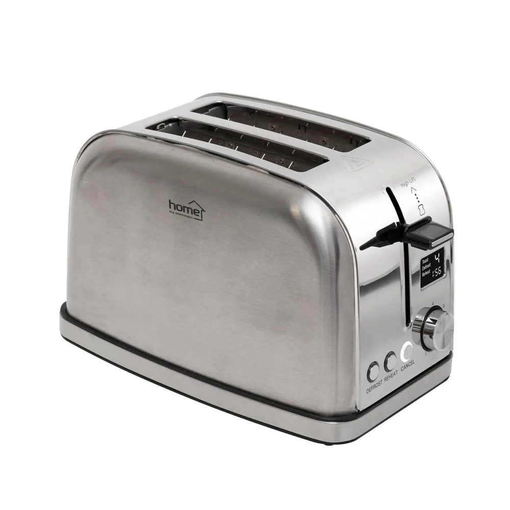 Home HGKP22LCD kenyérpirító, 950 W-os, két szeletes, LCD kijelző, 7 fokozat, újramelegítő és kiolvasztás funkciók