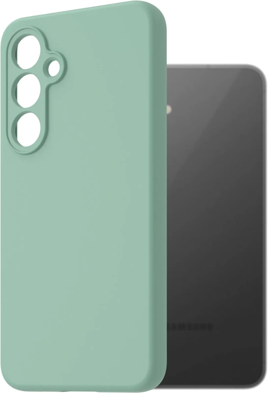 AlzaGuard Premium Silicone Case Samsung Galaxy S24 FE világoszöld tok