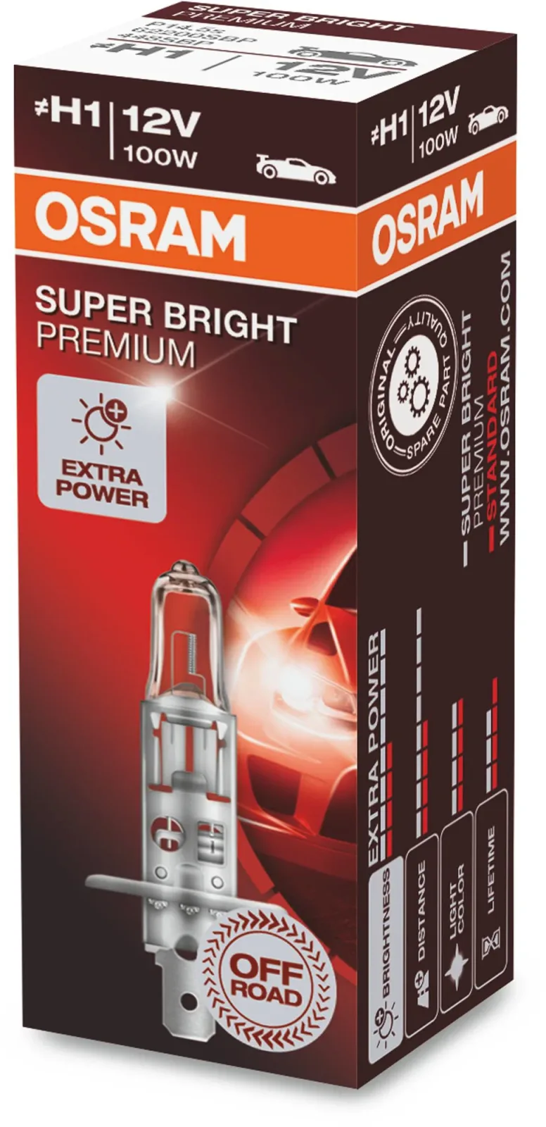 OSRAM Super Bright Premium, 12V, 100W, P14.5s