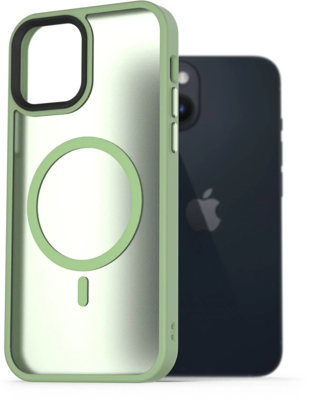 AlzaGuard Matte Case iPhone 14 MagSafe zöld tok