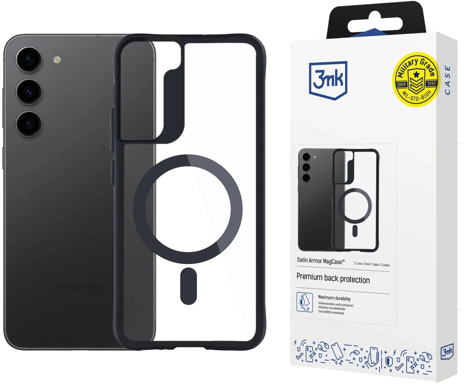 3MK Satin Armor MagCase Samsung Galaxy S23 5G tok