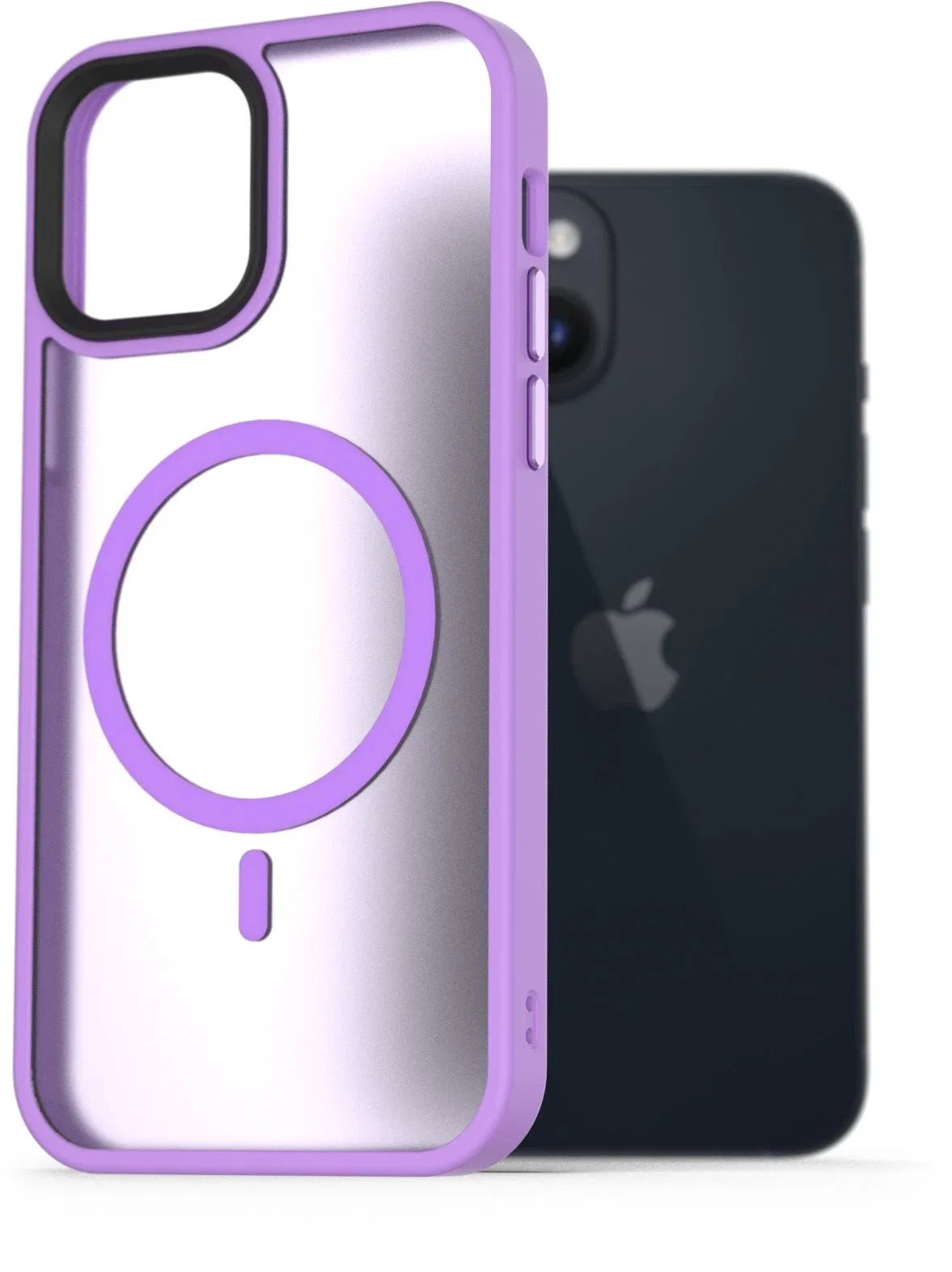 AlzaGuard Matte Case iPhone 14 MagSafe világoslila tok
