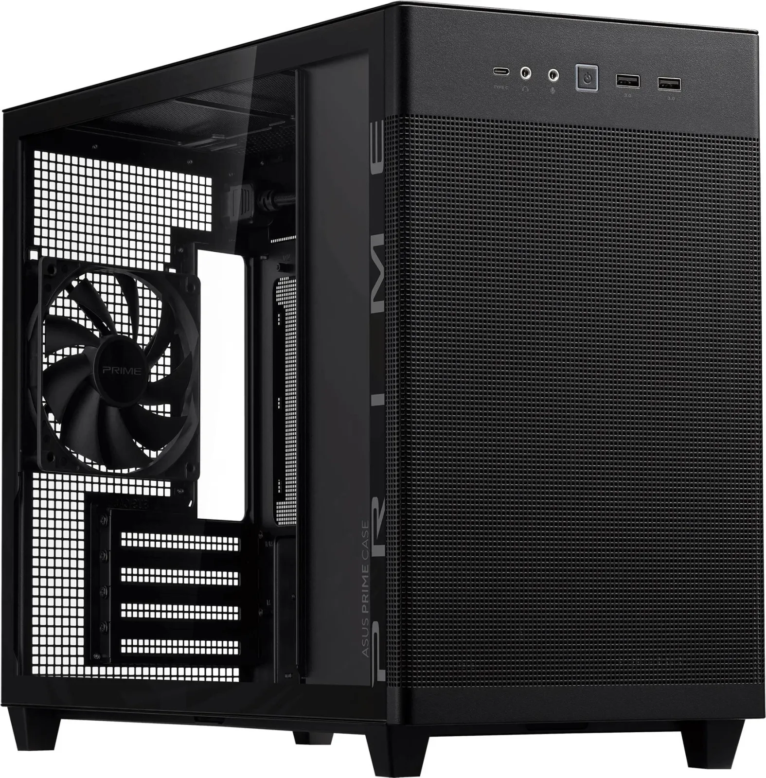 ASUS Prime AP201 Tempered Glass Black