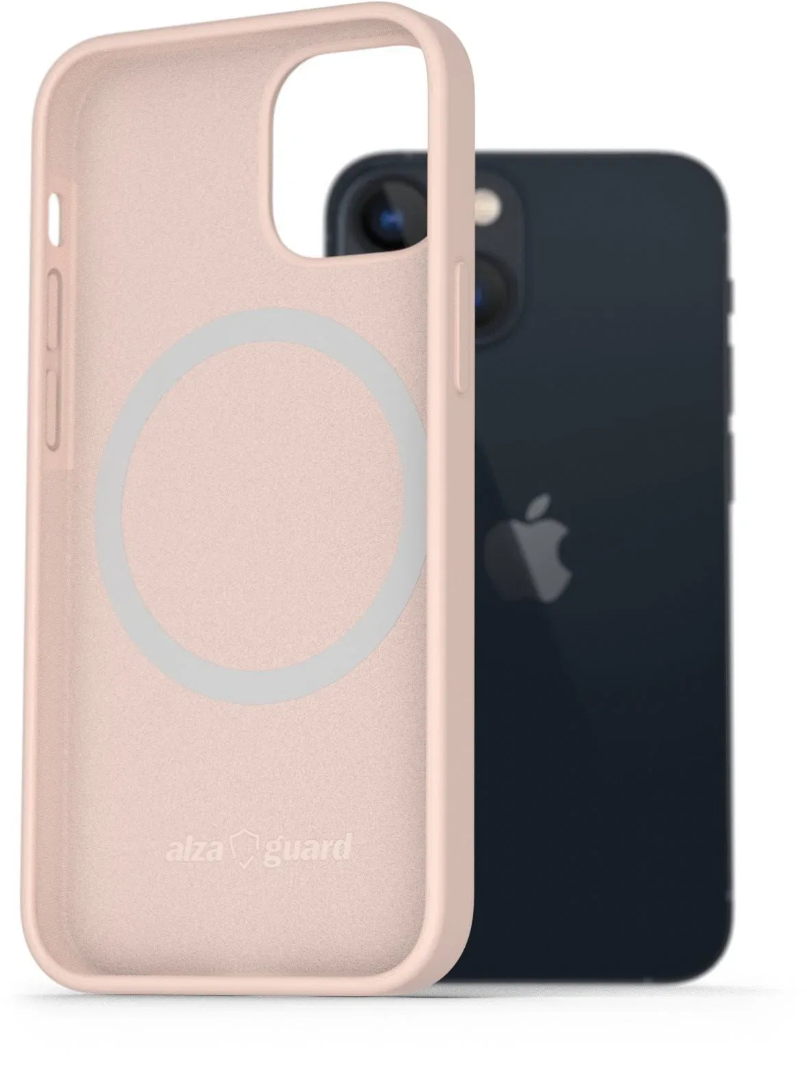 AlzaGuard Silicone Case Compatible with Magsafe iPhone 13 Mini rózsaszín tok