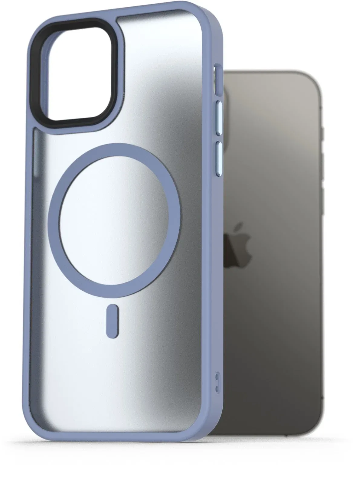 AlzaGuard Matte Case iPhone 12/12 Pro MagSafe világoskék tok