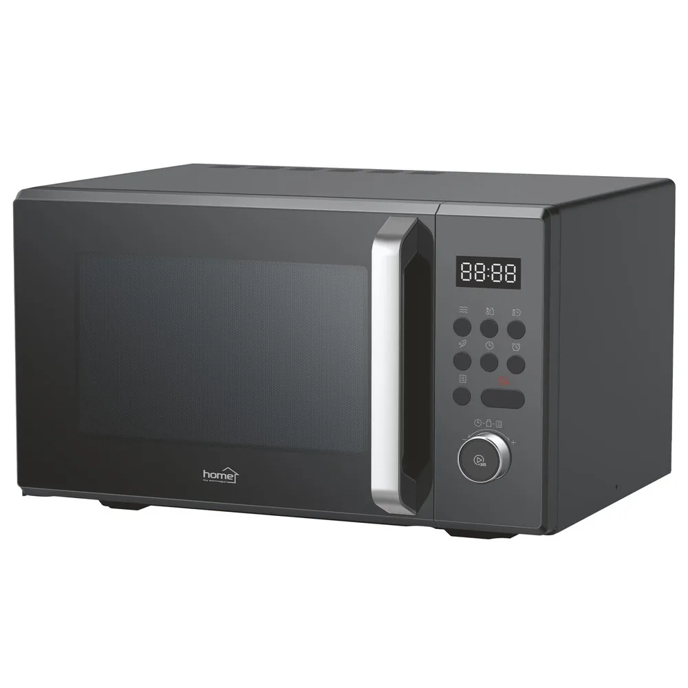 Home HGMH32D mikrohullámú sütő, 1000 W, 32 l kapacitás, 95 p időzítő, 5 teljesítményszint, 8 automata program, gyerekzár,