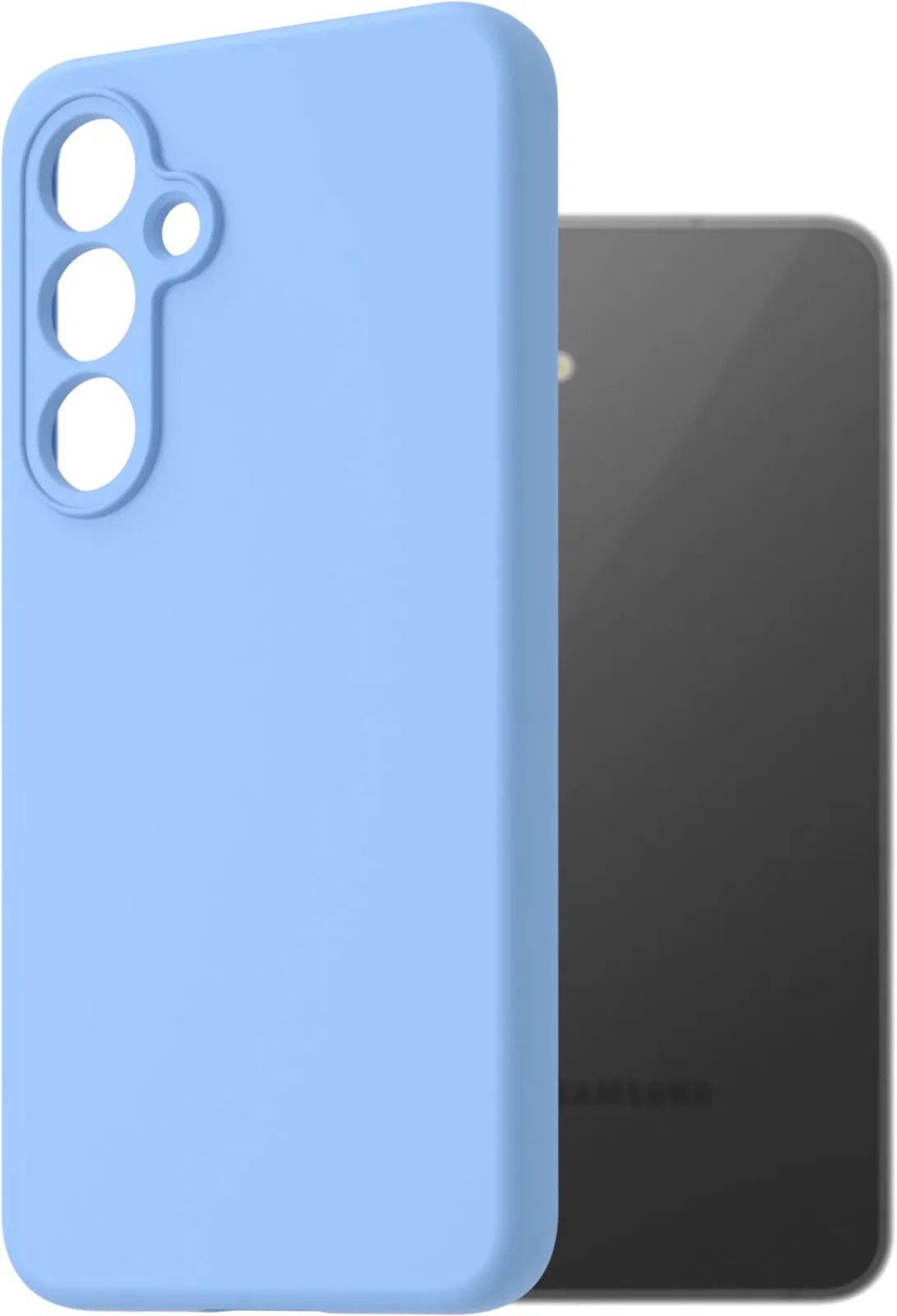 AlzaGuard Premium Silicone Case Samsung Galaxy S24 FE világoskék tok
