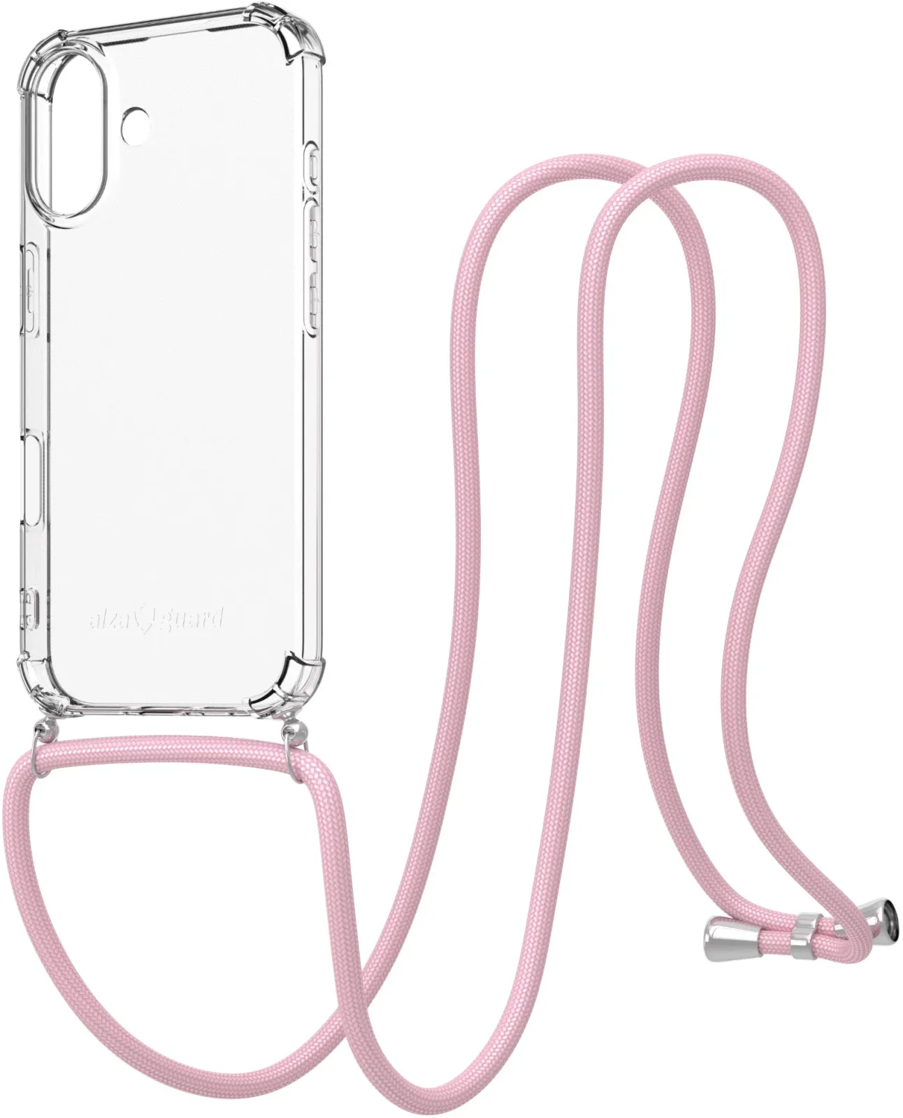 AlzaGuard Luxe Lanyard iPhone 17 rózsaszín tok