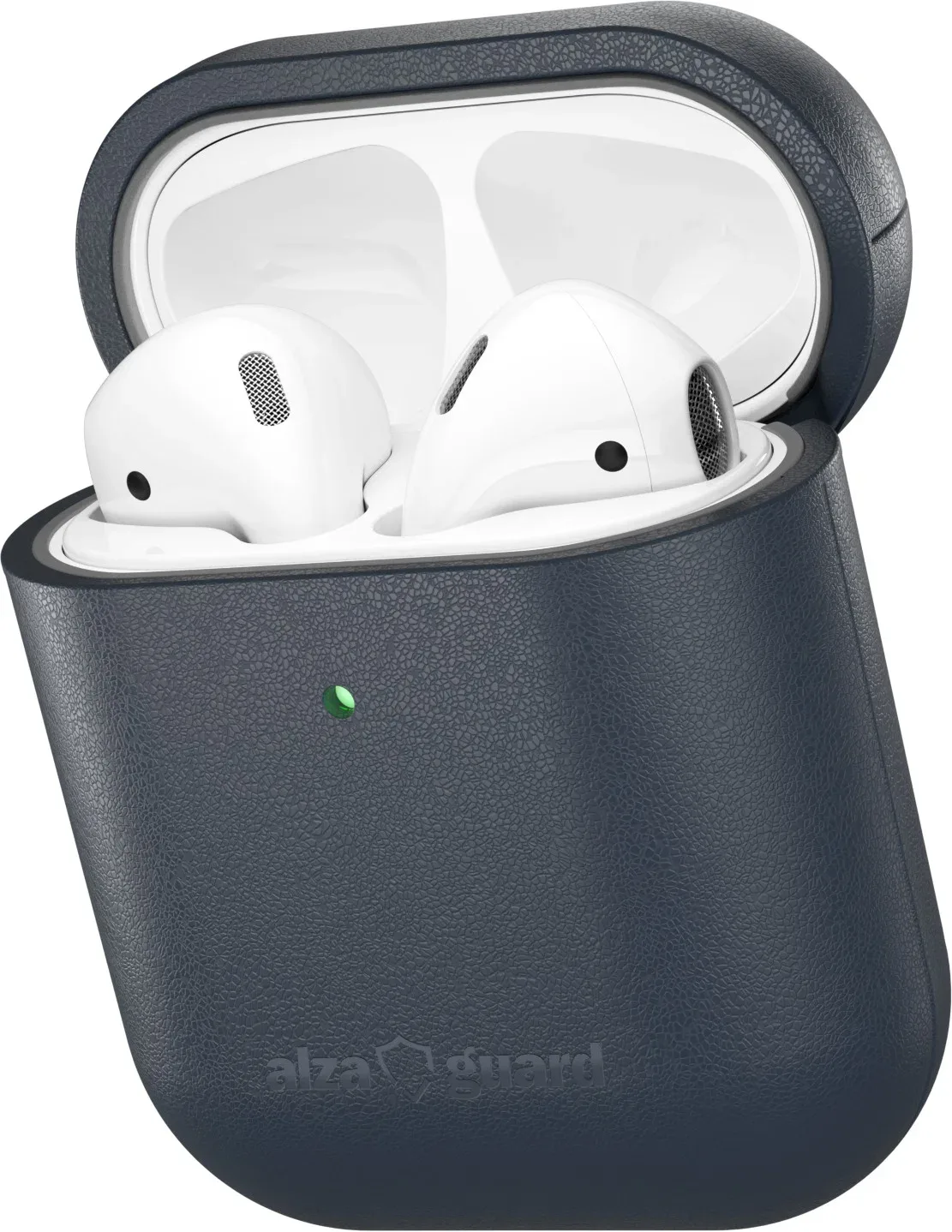 AlzaGuard Genuine Leather AirPods (1. / 2. gen.) kék tok