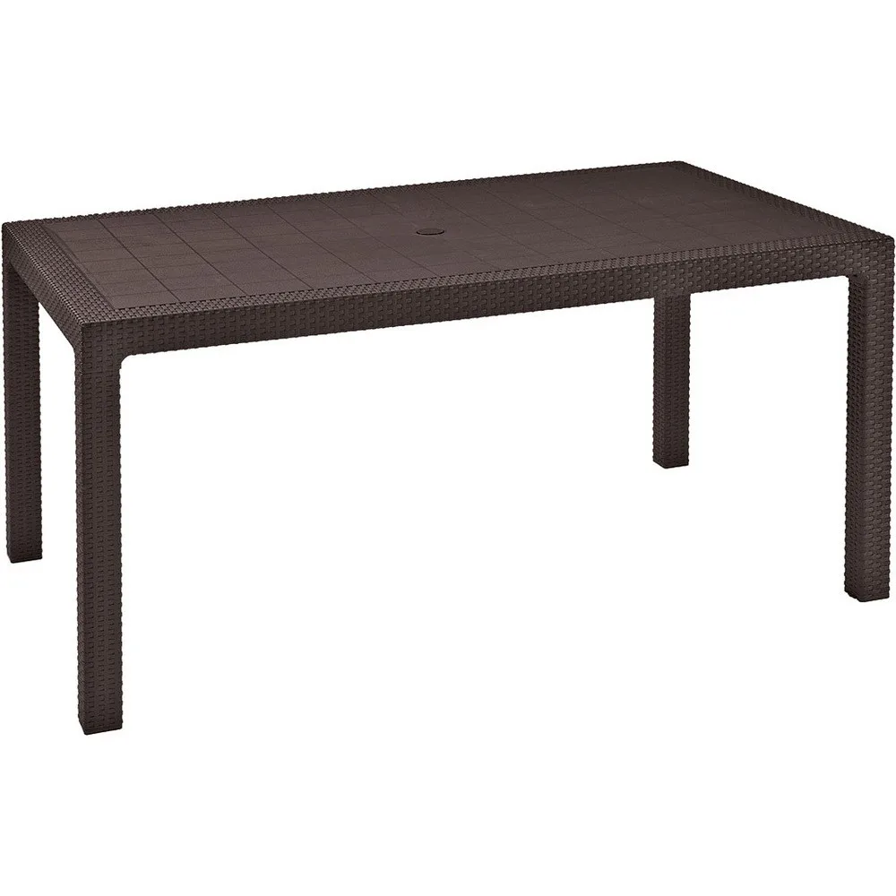 Keter melody polyrattan kerti asztal, 161 cm - barna