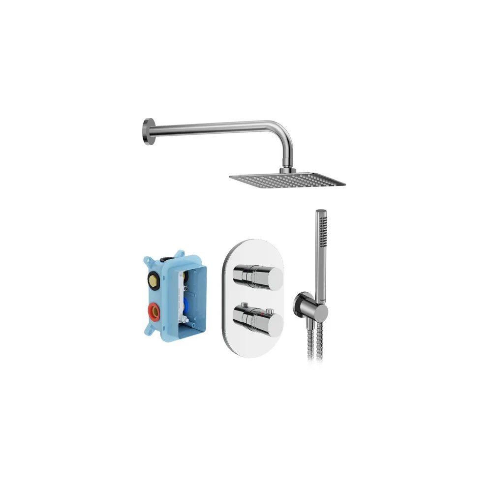 RAVAK X07S015 Chrome II falsík alatti zuhanyszett termo CR II 090.02CR.O2.RB071, króm