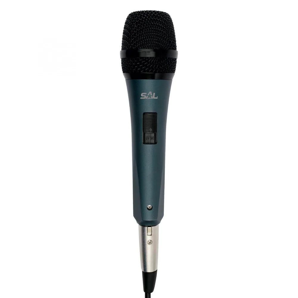 SAL M 8 Kézi mikrofon, fém, s.kék, XLR-6,3mm
