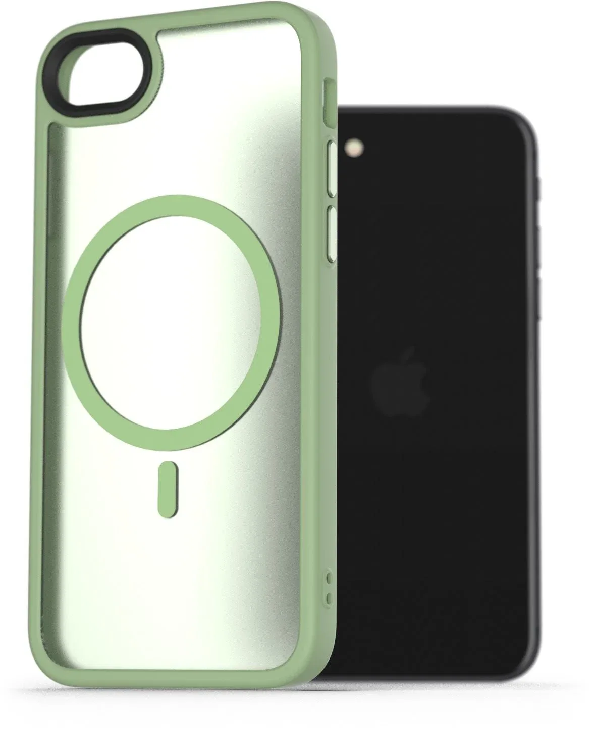AlzaGuard Matte iPhone 7/8/SE (2020)/SE (2022) Magsafe zöld tok