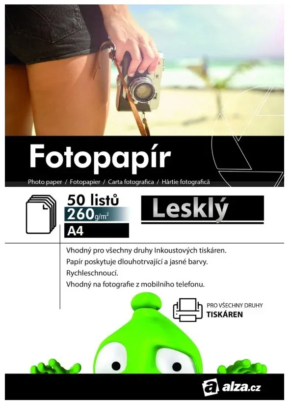 Alza fotópapír A4, 260g, fényes