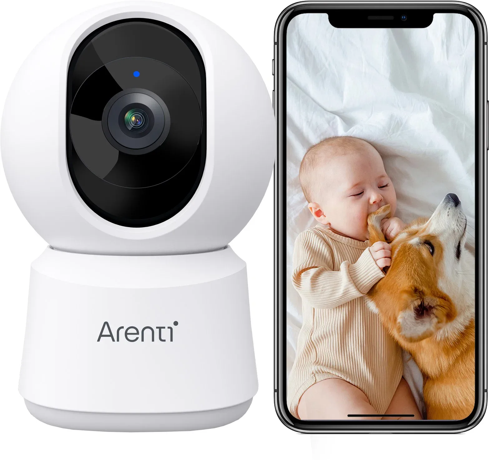 ARENTI Indoor Dual-band Wi-Fi 4MP/2.5K Pan-Tilt Camera
