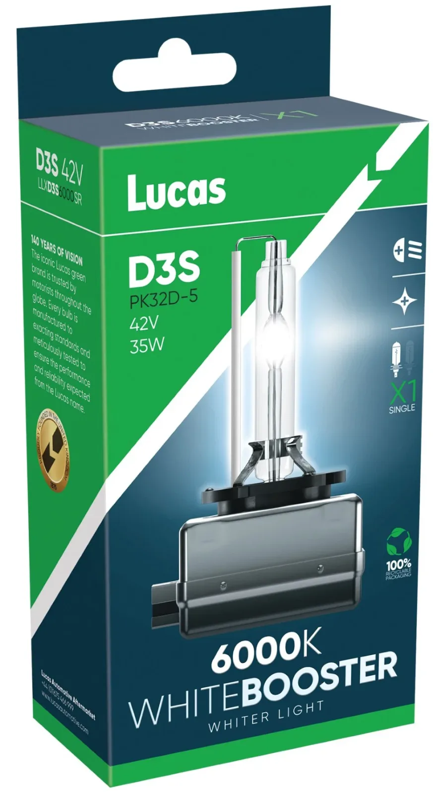Lucas Lightbooster Blue D3S 35W 6000K