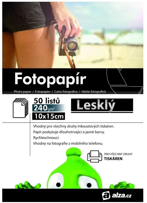 Alza fotópapír 10× 15, 240g, fényes