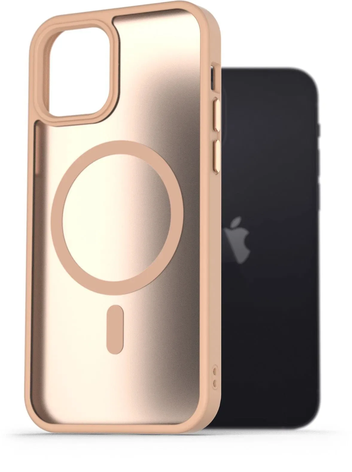 AlzaGuard Matte Case Compatible with Magsafe iPhone 12 / 12 Pro homoksárga tok