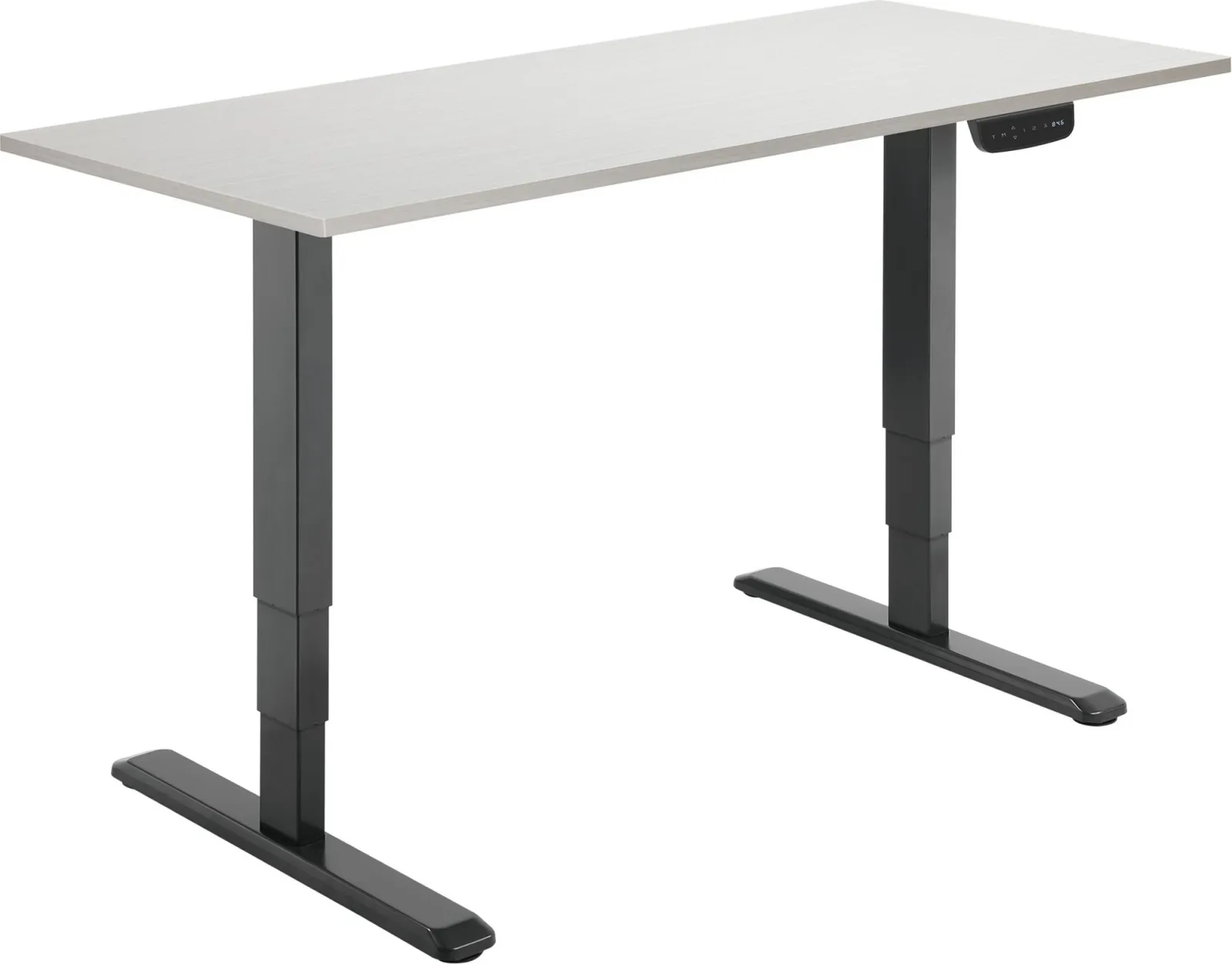 AlzaErgo Table ET1 NewGen fekete + TTE-01 140 x 80 cm fehér tölgy asztallap