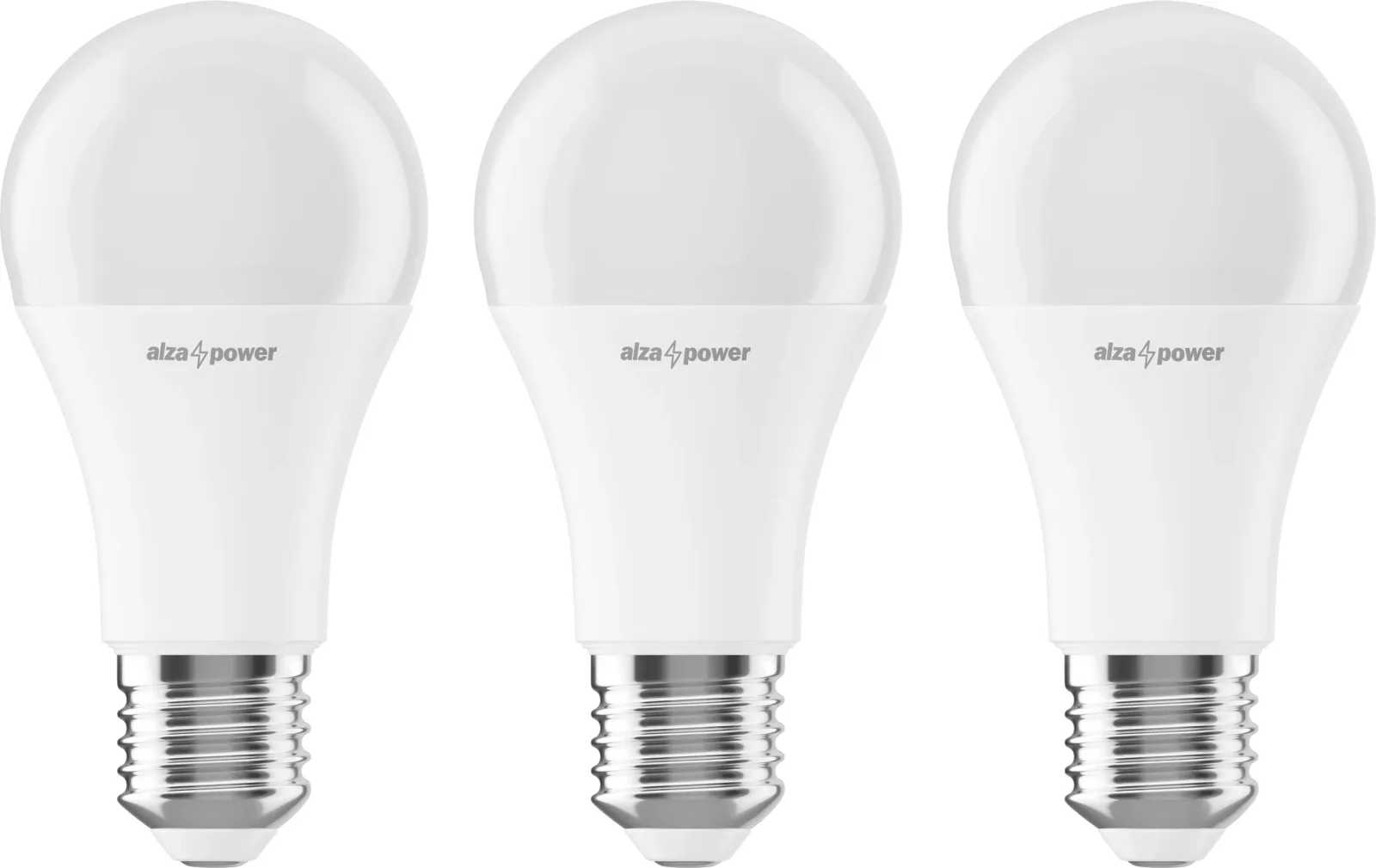 AlzaPower LED 12-80W, E27, 4000K, set, 3db