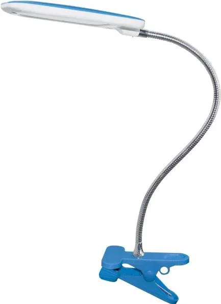 ACA Lighting BAZ LED asztali lámpa kapcsolóval és klipsszel 5W/230V/4000K/340Lm/120°/IP20, kék