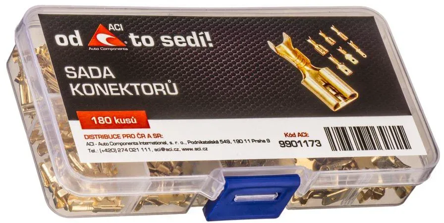 ACI Szigetelés nélküli faston csatlakozó készlet, 180 db