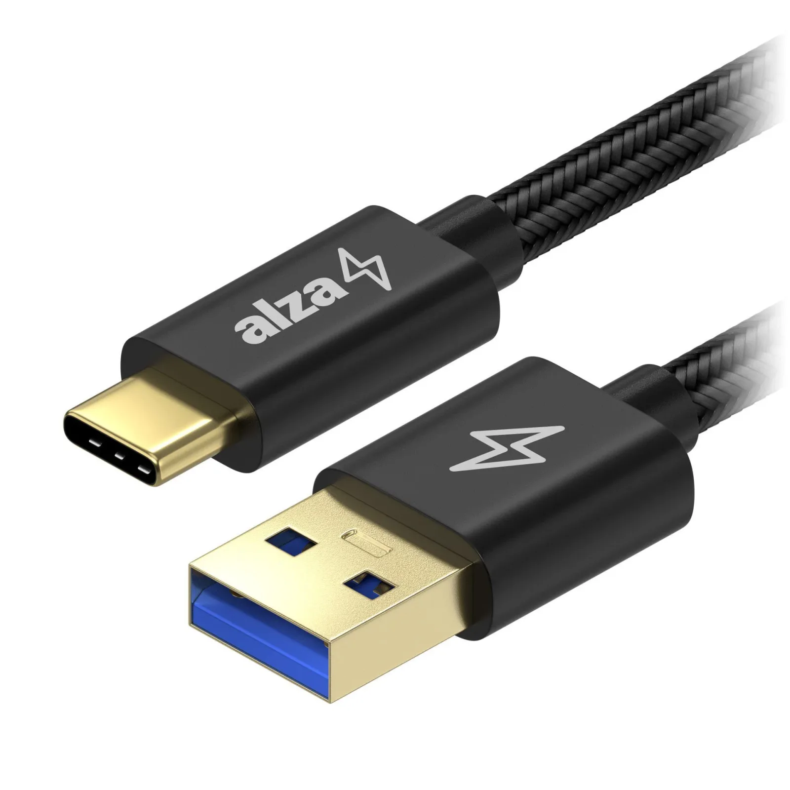 AlzaPower AluCore USB-A to USB-C 3.2 Gen 1 5Gbps 0.5m, fekete