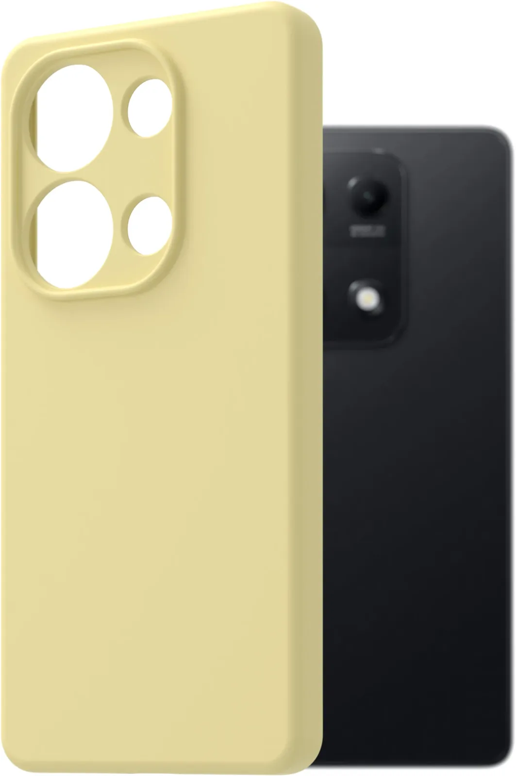 AlzaGuard Premium Xiaomi Redmi Note 14S sárga szilikon tok